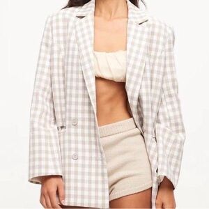 Lioness Oversized Gingham Blazer
